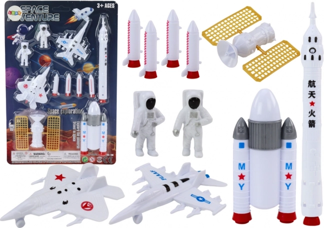 Set figura astronauta i raketa