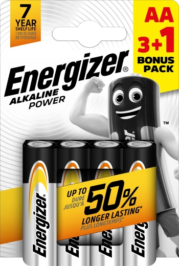 Energizer Alkaline Power AA baterije 3+1 gratis