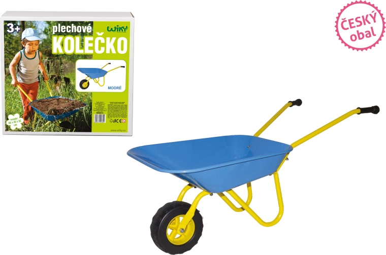 Plava limena kolica 82 × 42 × 35 cm