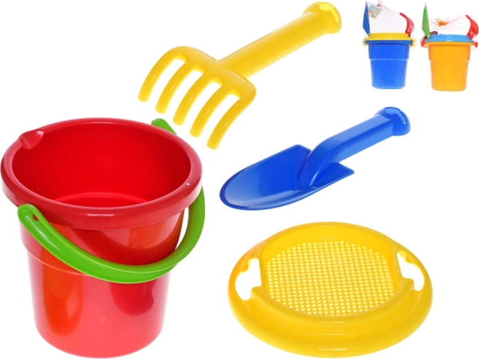 Set za pijesak s kantom 18 cm – 4-dijelni