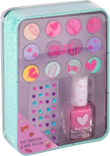 Create It! set sjenila za oči i lak za nokte u limenci