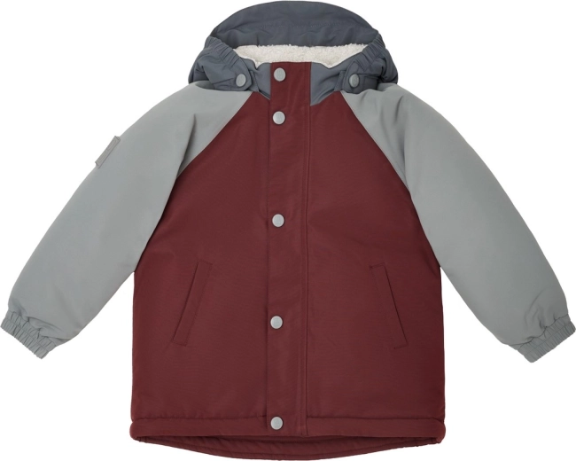 Leokid winter jacket color block redwood, size 92 (2–3 years)