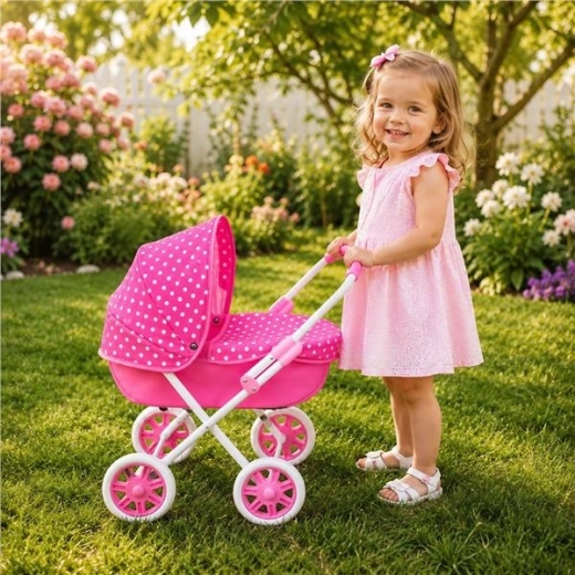 Dječja kolica za lutke New Baby Anička ružičasta