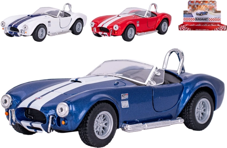 Kinsmart metal model Shelby Cobra 427 1965 with pull-back action, 13 cm