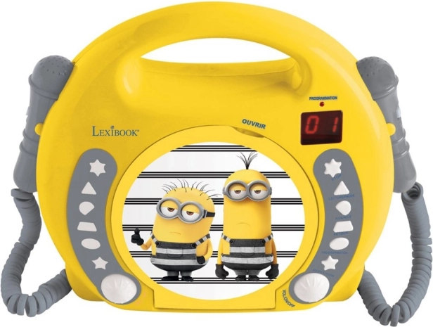 Prijenosni CD reproduktor s 2 mikrofona Minioni – karaoke za djecu