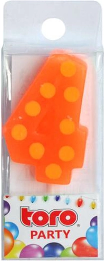 Tortna svijeća broj 4 TORO