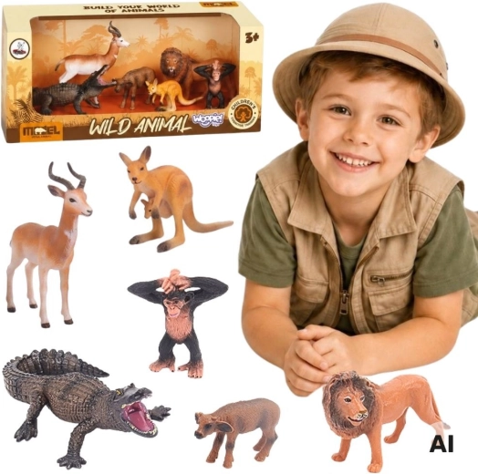 Woopie set figurica safari životinja 6 kom