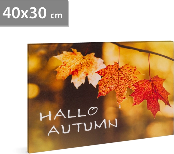 LED picture Hello autumn 40 × 30 cm