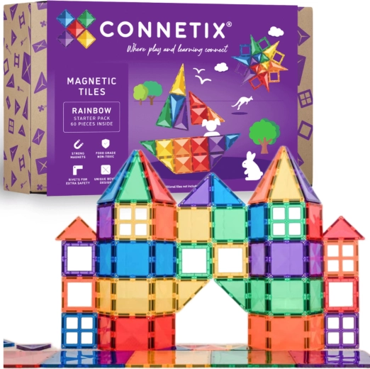 Connetix Rainbow Starter Pack magnetske građevne pločice 60 kom