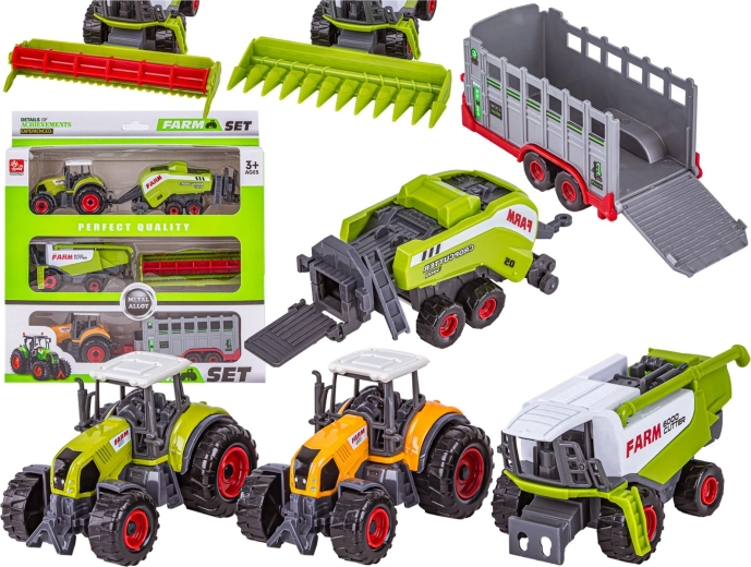 Set poljoprivrednih strojeva farma – 2x traktor i kombajn (3 kom)