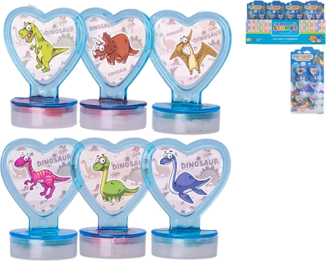 Samotintajući žigovi dinosauri – set 6 kom