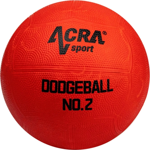 Acra gumena lopta za graničar (Rubber Dodgeball) crvena, veličina 2