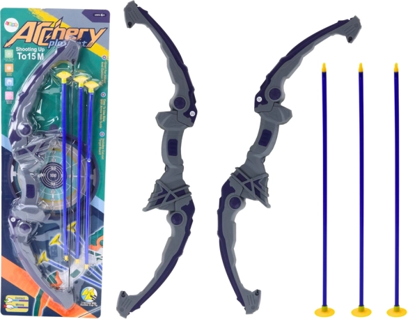 Luk za djecu s strelicama s vakuumskim čepovima, ljubičasti, 3 komada