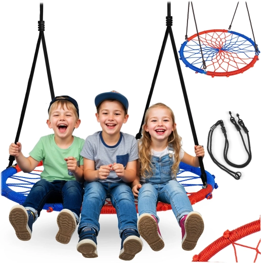 Viseća ljuljačka gnijezdo Swingo 95 cm plavo-crvena Neo-Sport