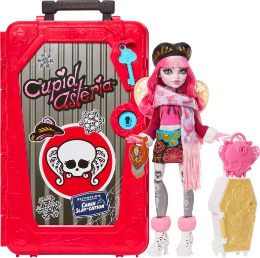 Monster High lutka Cupid Asteria – vampirski praznici, 28 cm, kofer i iznenađenja