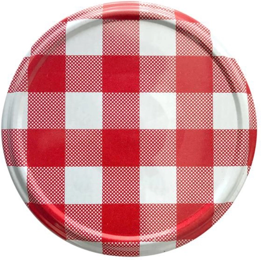 Poklopci za staklenke za zimnicu 82 mm s uzorkom kockica, 10 kom