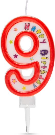 Number 9 Birthday Candle
