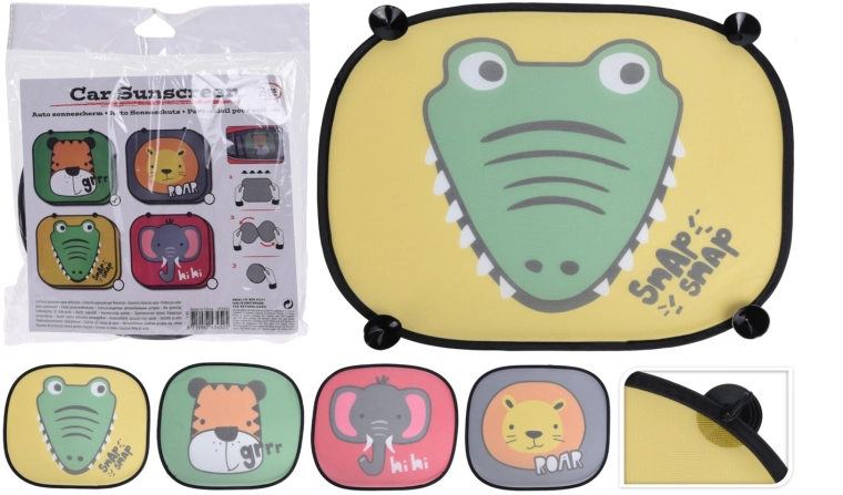 Automobilske sjenila sa životinjama, set 2 kom