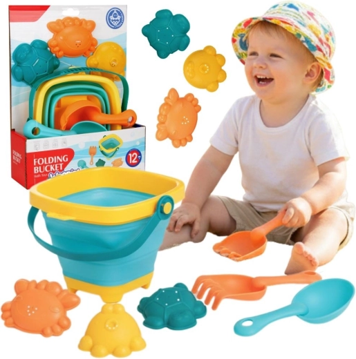 Woopie Baby foldable bucket with tools and sand molds