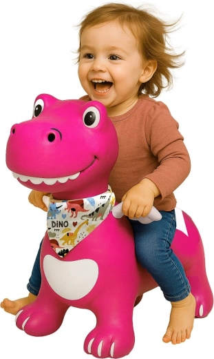 HoppyDoo pink bouncing dinosaur with wings and pump
