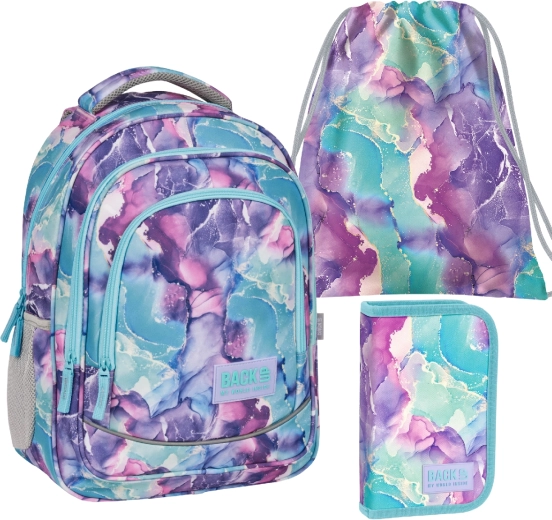 BackUP Fantasy school set 3-in-1 – backpack, filled pencil case and drawstring bag