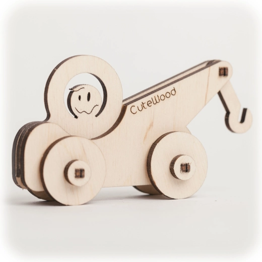 CuteWood drvena 3D slagalica – šlep vozilo