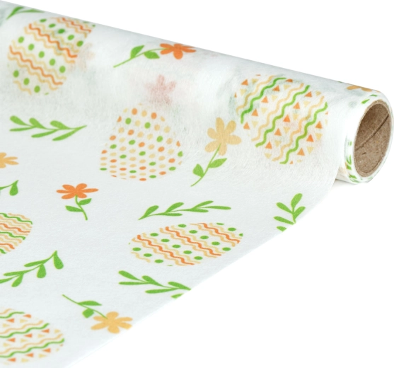 Decorative table runner with egg motif 180 × 28 cm