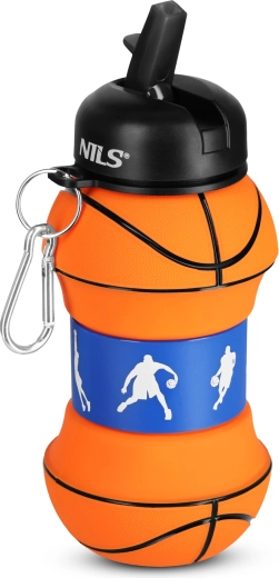 NILS Camp sklopiva silikonska boca košarka 550 ml