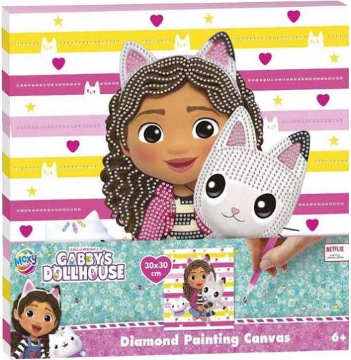 Dijamantna mozaika Gabby’s Dollhouse – kućica za mace 30 × 30 cm