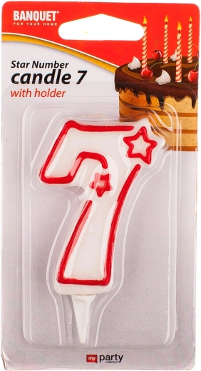 Rođendanska svijeća broj 7 MY PARTY 7 × 4,5 cm