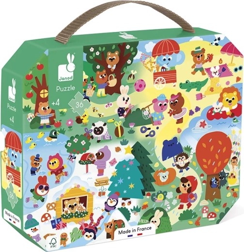 Janod puzzle u kovčegu Četiri godišnja doba, 36 dijelova