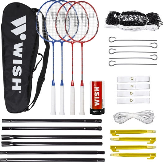 Set za badminton WISH ALUMTEC 5566 crveno-plava