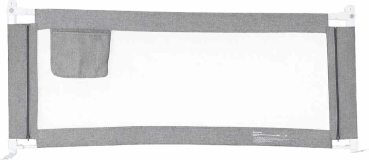 Bed safety rail 140 cm grey