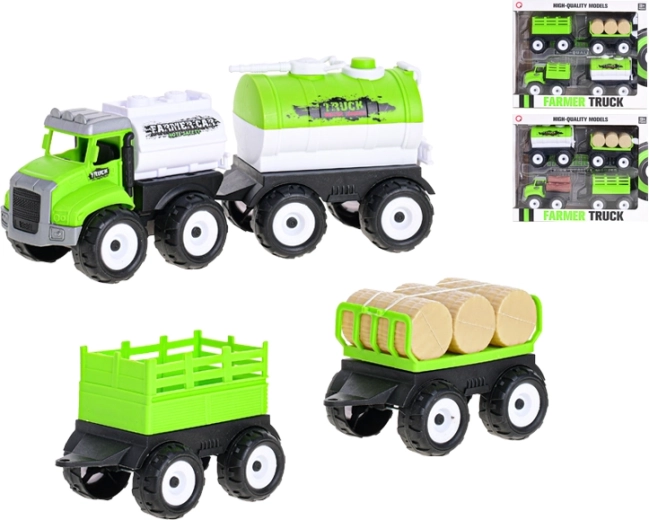 Set poljoprivrednog vozila na inerciju s tri prikolice