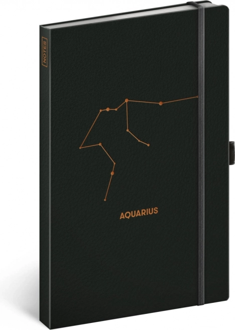 Bilježnica Zodijak Vodenjak, linirana 13 × 21 cm