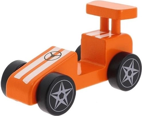 Trefl drvena igračka trkaći auto narančasti