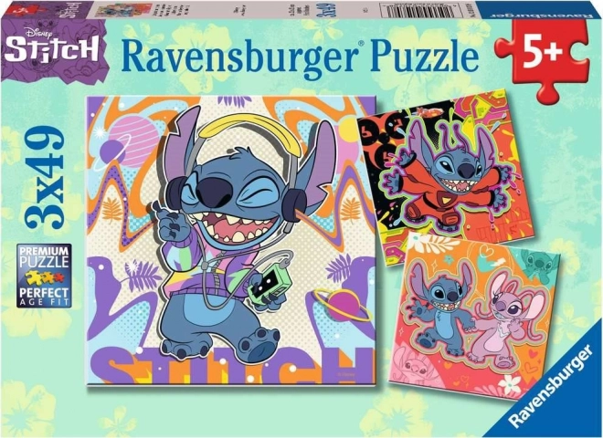 Puzzle 3x49 komada Stitch