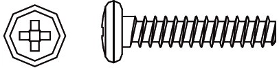 Self-tapping screws with Phillips head 3 × 15 mm for Voltage, Major, Tiger and Hoolk - 1 piece