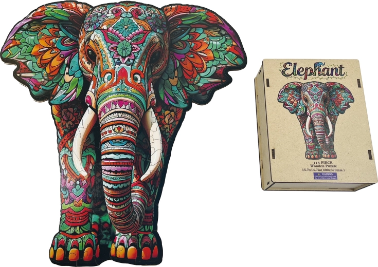 Wooden insert puzzle – elephant