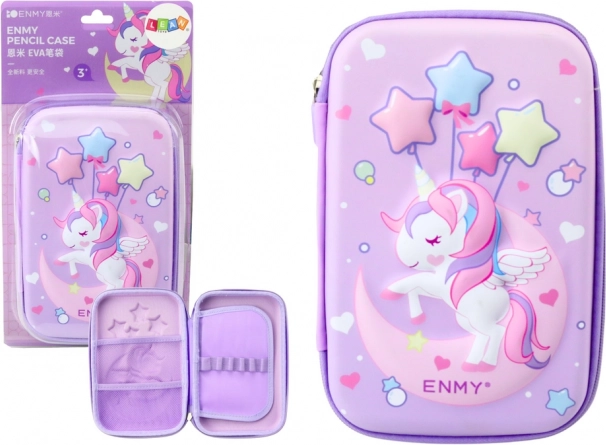 Veliki 3D pernica Jednorog, ljubičasta 23 × 15 × 5 cm