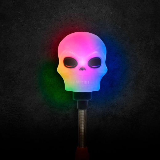 Halloween LED Lamp with Skull on a Spring
