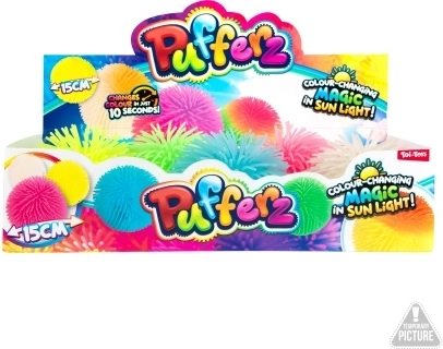 Loptica koja mijenja boju 12 cm, čupava gumena