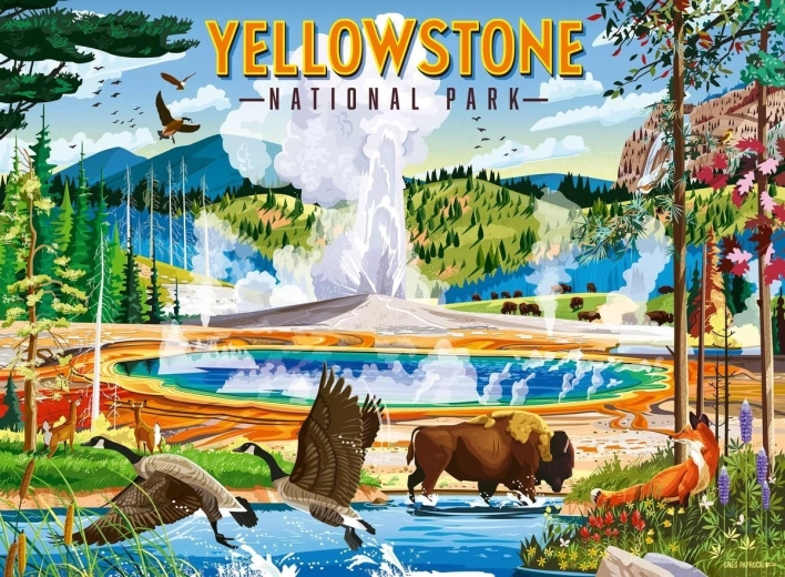 Ravensburger puzzle Nacionalni park Yellowstone 500 dijelova