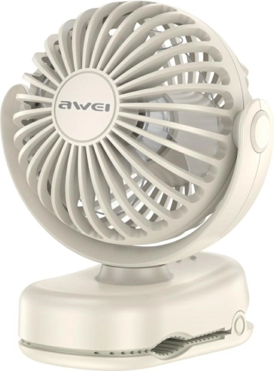 Awei F45 mini stolni ventilator s kopčom, bijeli
