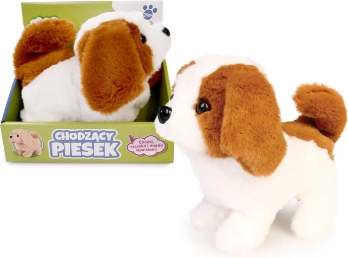 Hodajući plišani psić 15 cm
