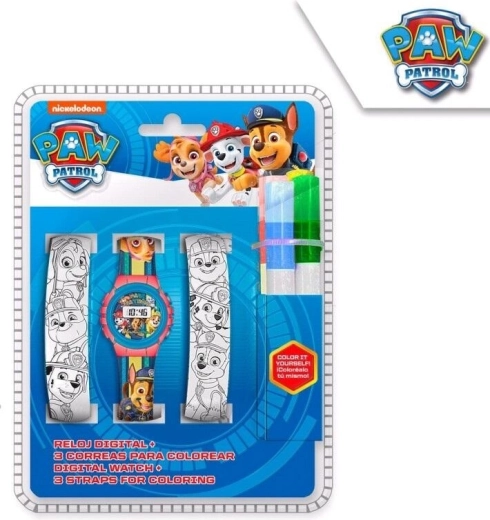 Set digitalnog sata i remena za bojanje Paw Patrol - 1 komad