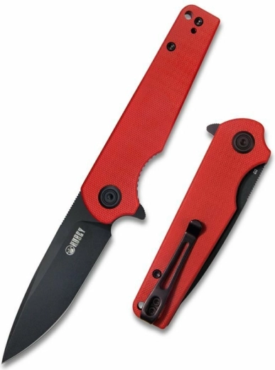 Kubey Wolverine KU233E sklopivi džepni nož 7,4 cm, dark stonewash, crveni G10