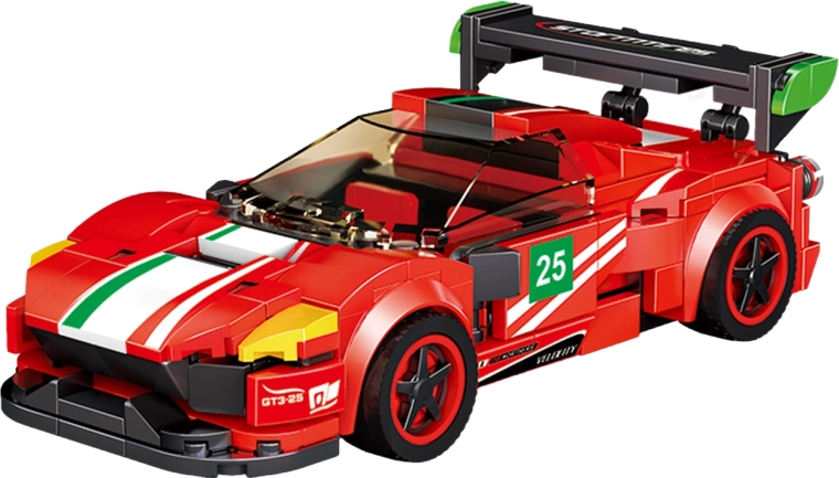 Građevinski komplet crveni automobil 16,5 cm - 1 komad