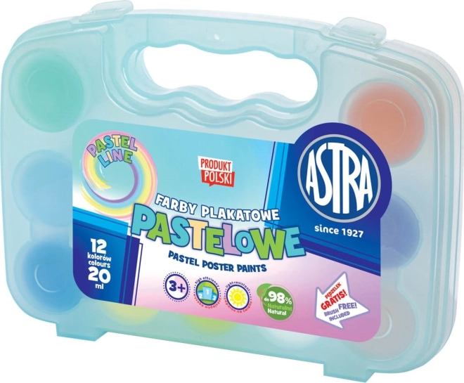 Tempere ASTRA pastelne 12×20 ml u plastičnom koferu (plavi)