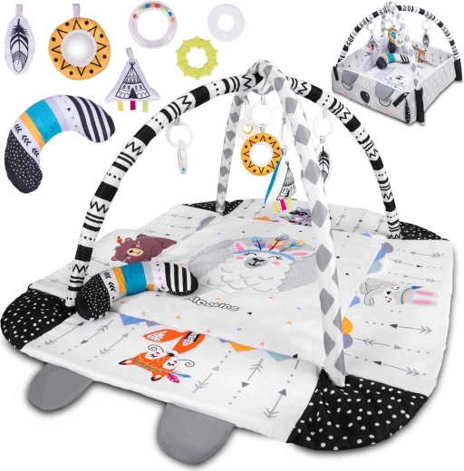 Interaktivna edukativna podloga za igru 110 × 100 cm RICOKIDS Boho 3u1